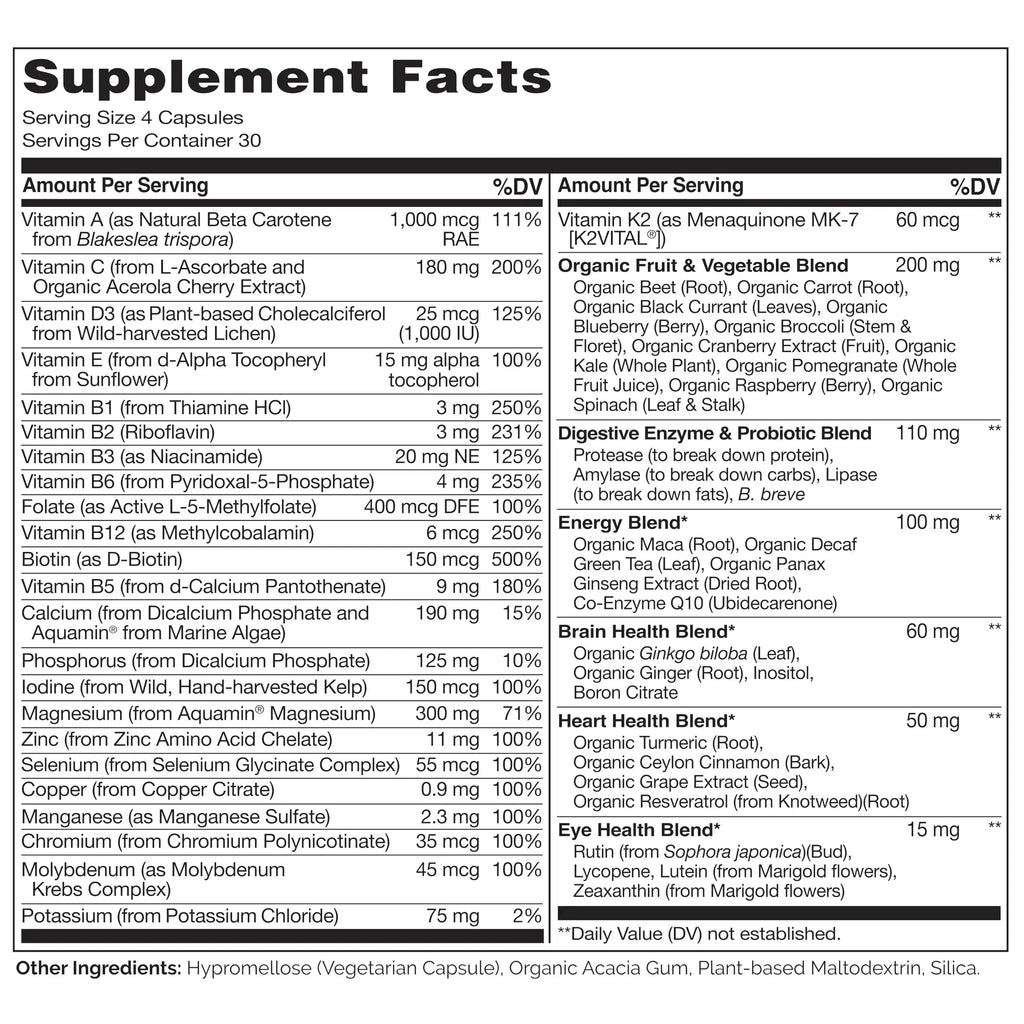 NATURELO Whole Food Multivitamin for Women - 120 Capsules and Whole Food Multivitamin for Men - 120 Capsules Bundle NATURELO Au supplements
