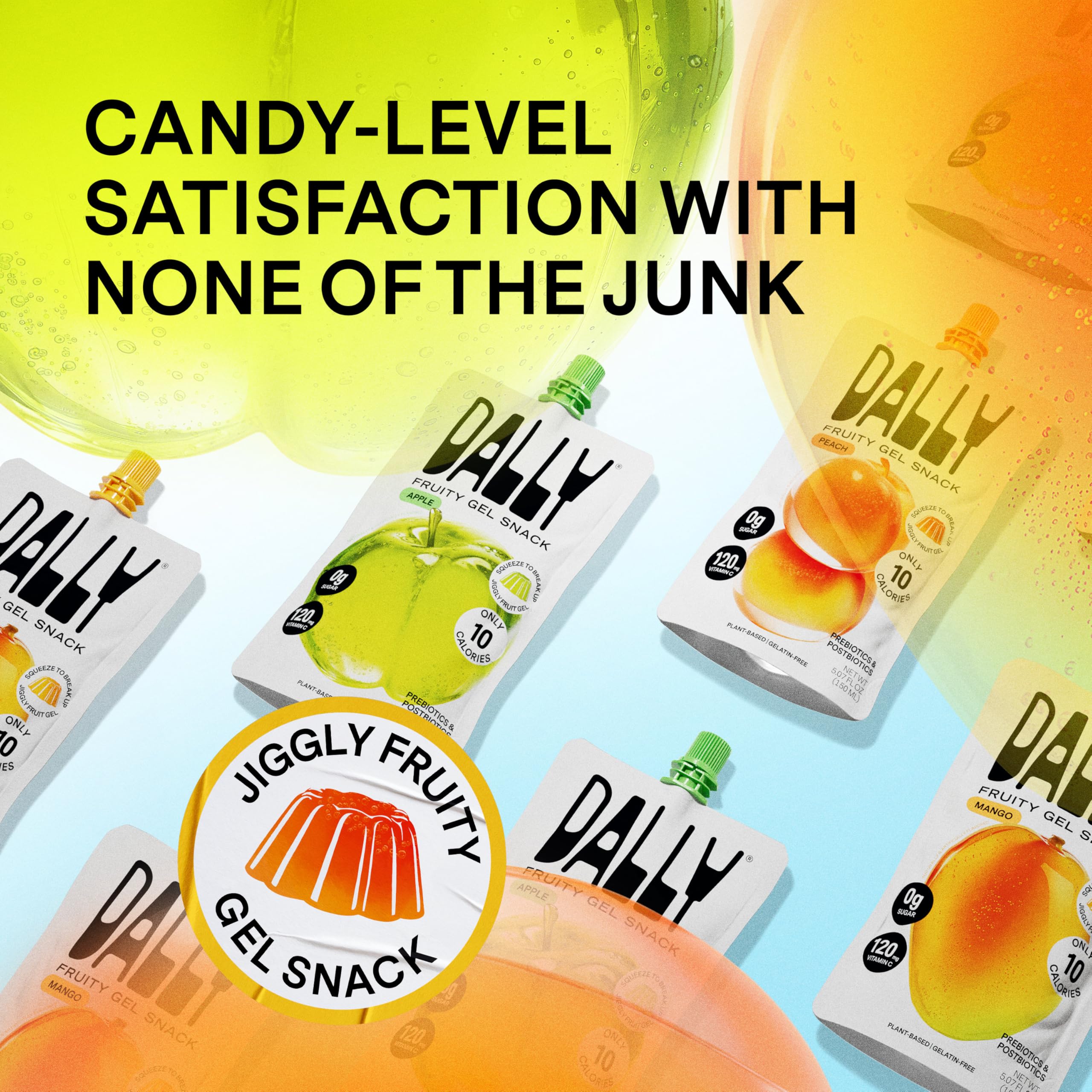 Dally Variety Pack [Mango, Peach & Apple] Drinkable Konjac Jelly 10 Pouches | 10-Calorie Keto, Gluten Free, Sugar Free Korean Fruit Snack | Prebiotics & Postbiotics for Skin, Immune, Weight Management DALLY Au supplements