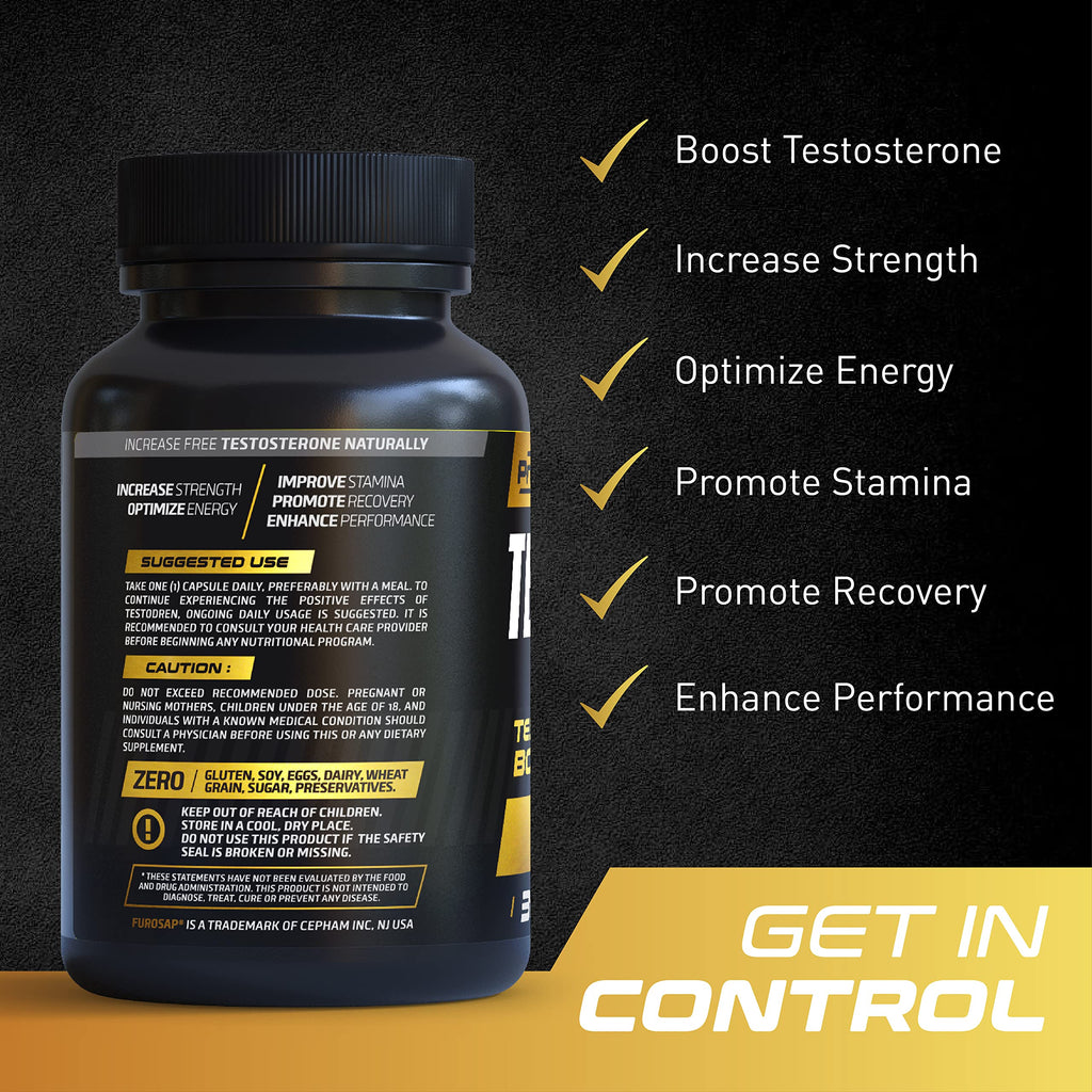 PrimeGENIX Testodren Advanced Testosterone Booster for Men | Natural Stamina, Endurance, Energy & Strength Enhancing Supplement | Lean Muscle Builder | Sports Nutrition Testosterone Booster PrimeGENIX Au supplements