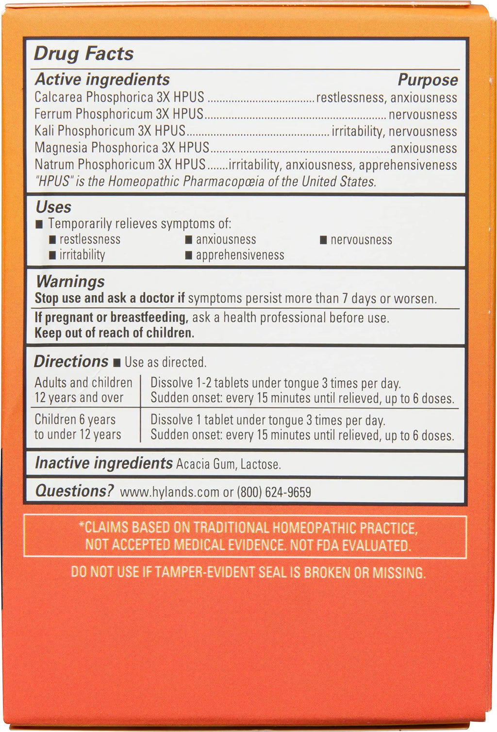 Hyland's Nerve Tonic Stress Relief Tablets, Natural Relief of Restlessness, Nervousness Hyland's Au supplements