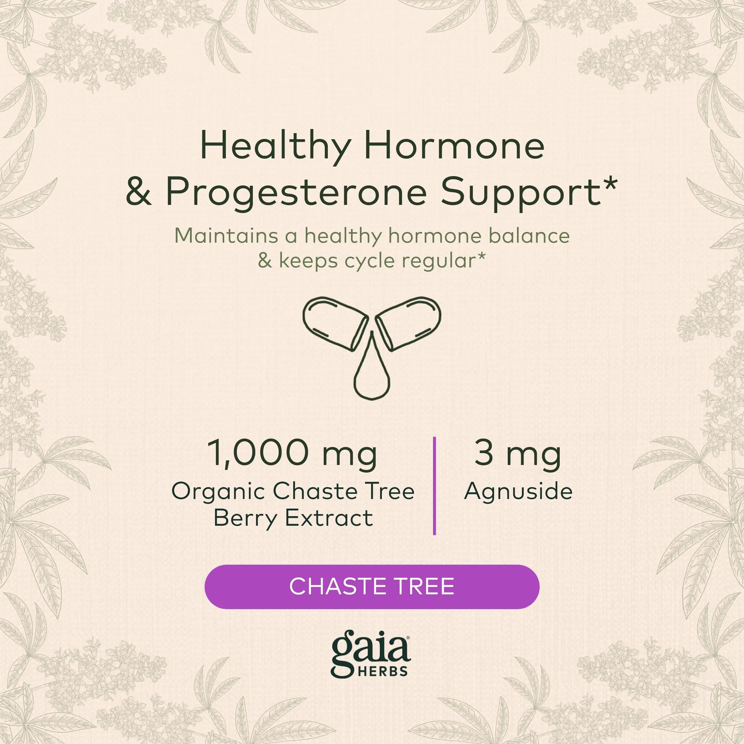 Gaia Herbs Vitex Berry (Chaste Tree) - Supports Hormone Balance & Fertility Gaia Herbs Au supplements