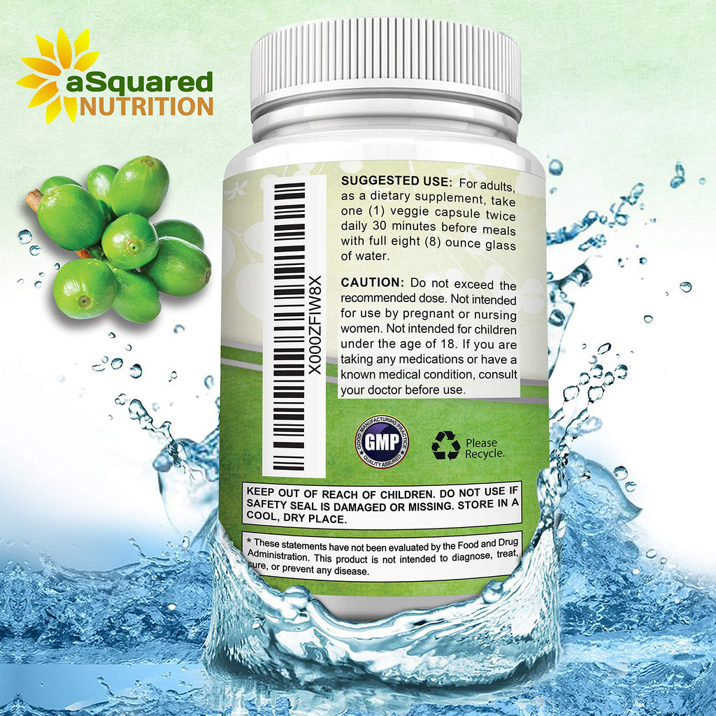 aSquared Nutrition Natural Green Coffee Bean Formula-180 Capsules-Max Strength GCA aSquared Nutrition Au supplements