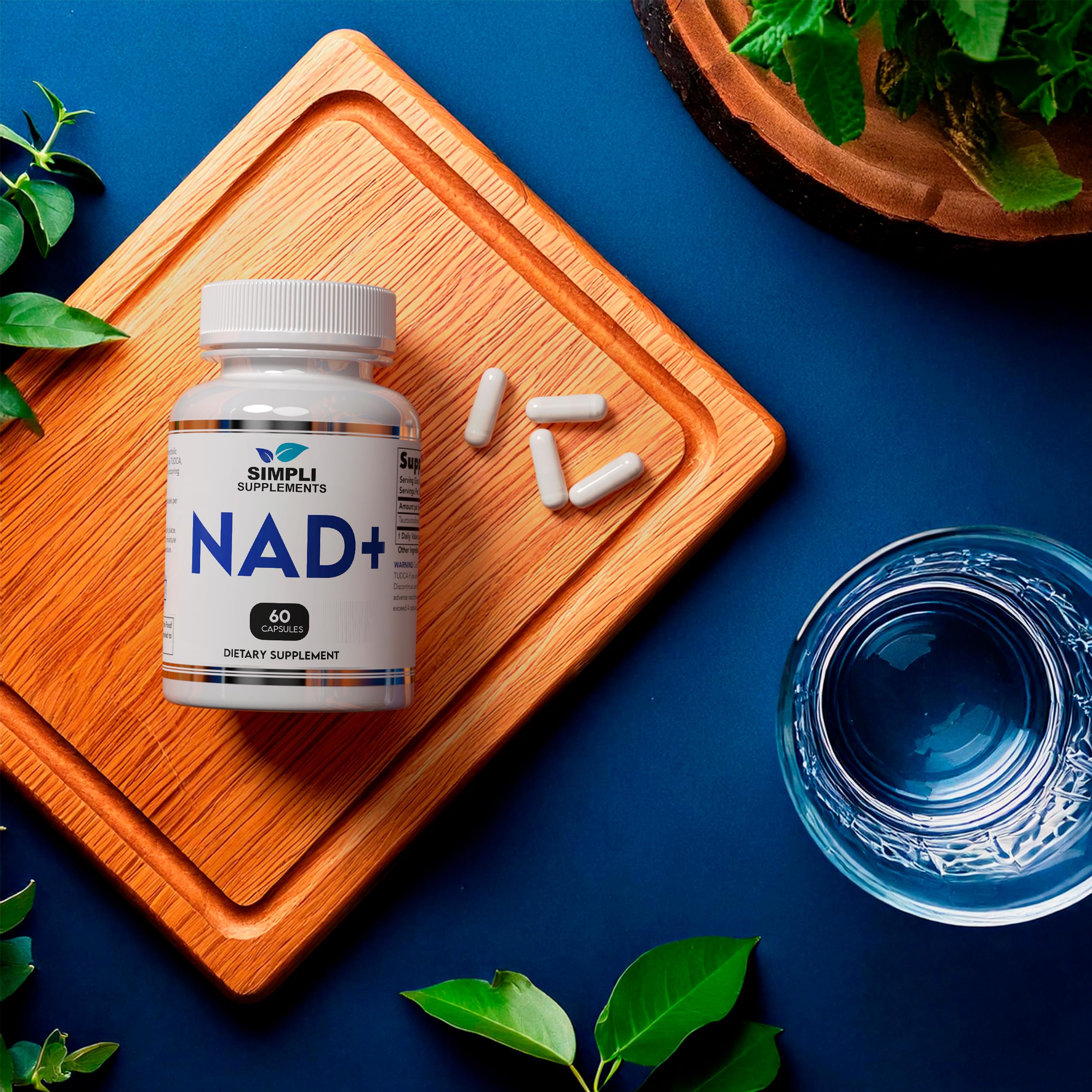 NAD Supplement for Anti-Aging and Cell Regeneration | NAD Booster 500mg Per Serving | NMN Supplement Alternative | Similar to Nicotinamide Riboside | 120 Capsules (2 Month Supply) Simpli Supplements Au supplements