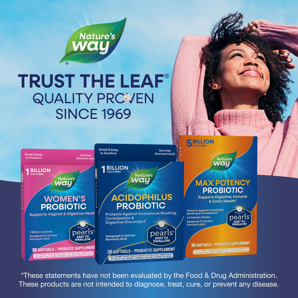Nature's Way Acidophilus Probiotic Pearls, Supports Digestive Balance & Gut Health, Reduce Occasional Constipation and Bloating*, 1 Billion Cultures, 30 Softgels Nature's Way Au supplements
