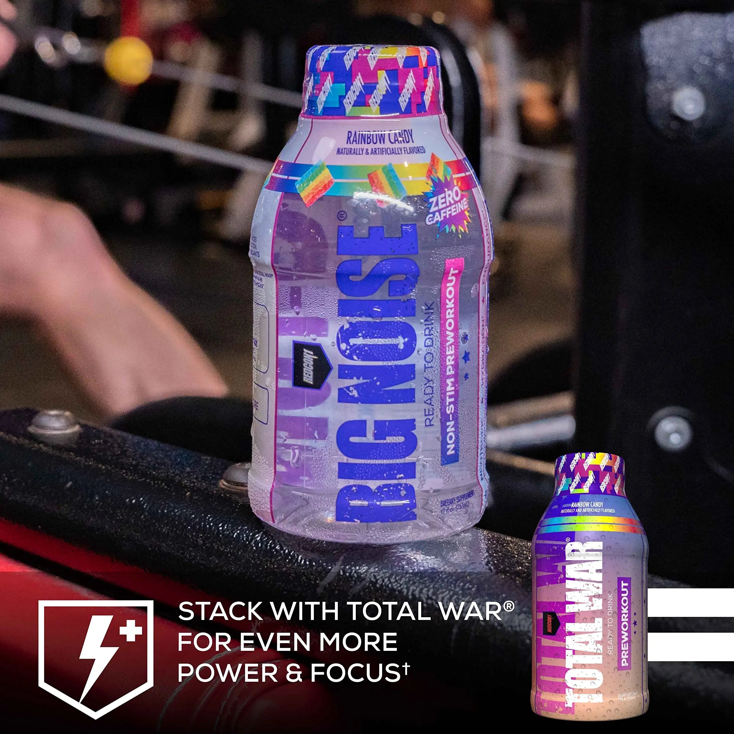 REDCON1 Big Noise RTD Pre Workout Drink, Rainbow Candy - Caffeine-Free Ready-to-Drink REDCON1 Au supplements