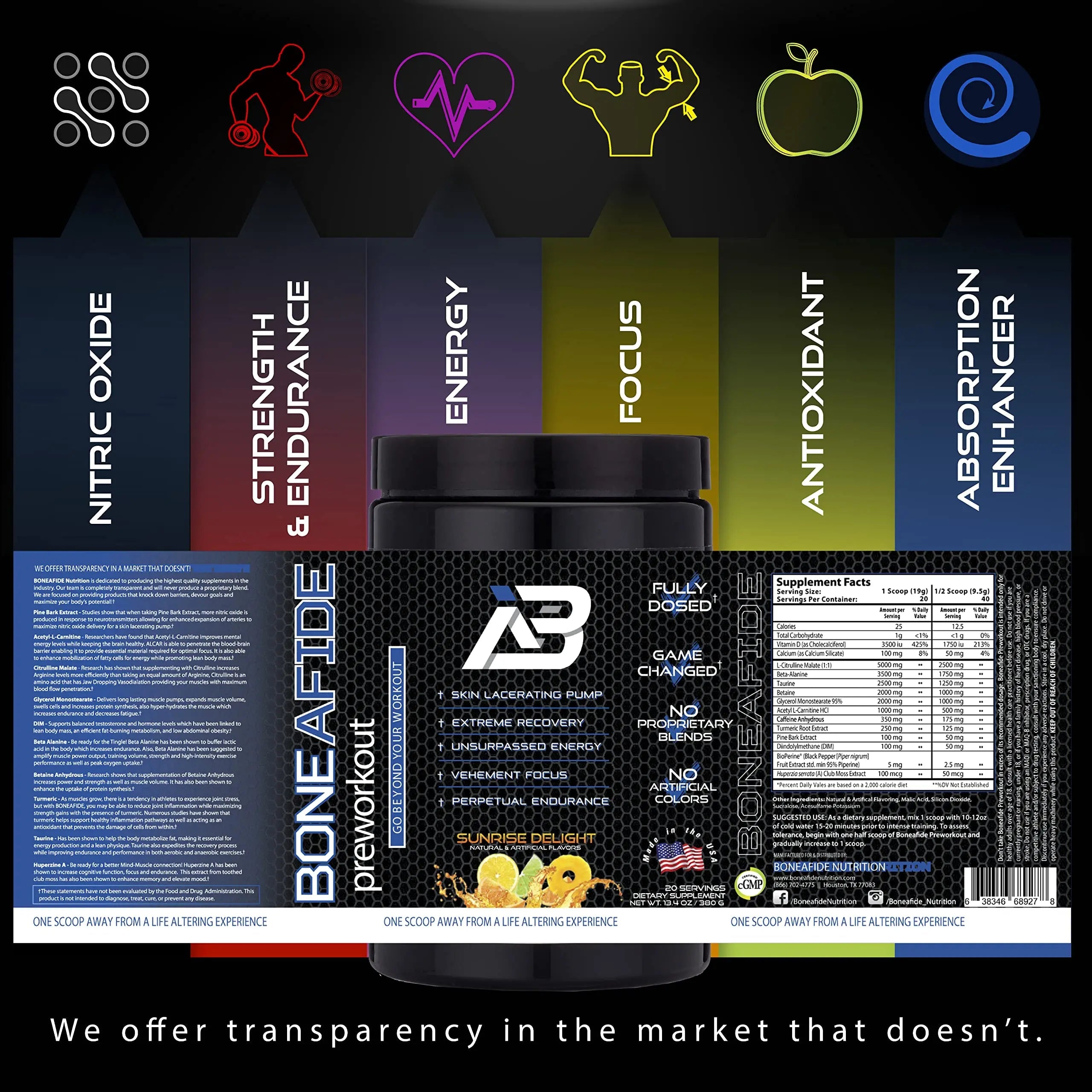 Boneafide Preworkout (Sunrise Delight) Boneafide Nutrition Au supplements