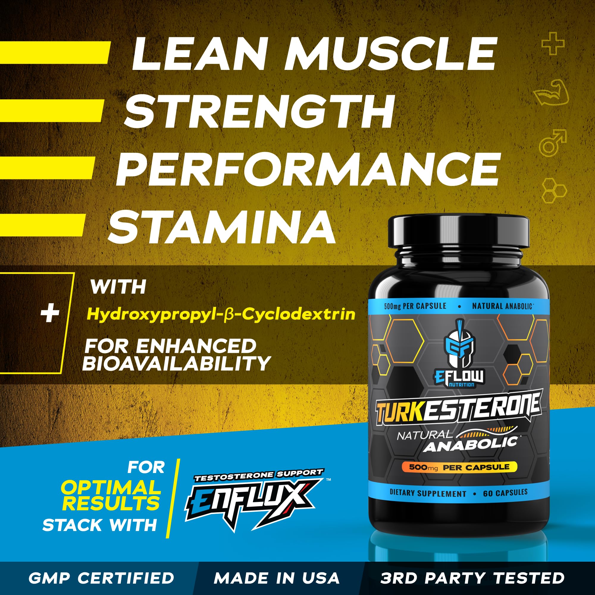 eFlow Nutrition Turkesterone (500 mg) Ajuga Turkestania Extract Complexed eFlow Nutrition Au supplements