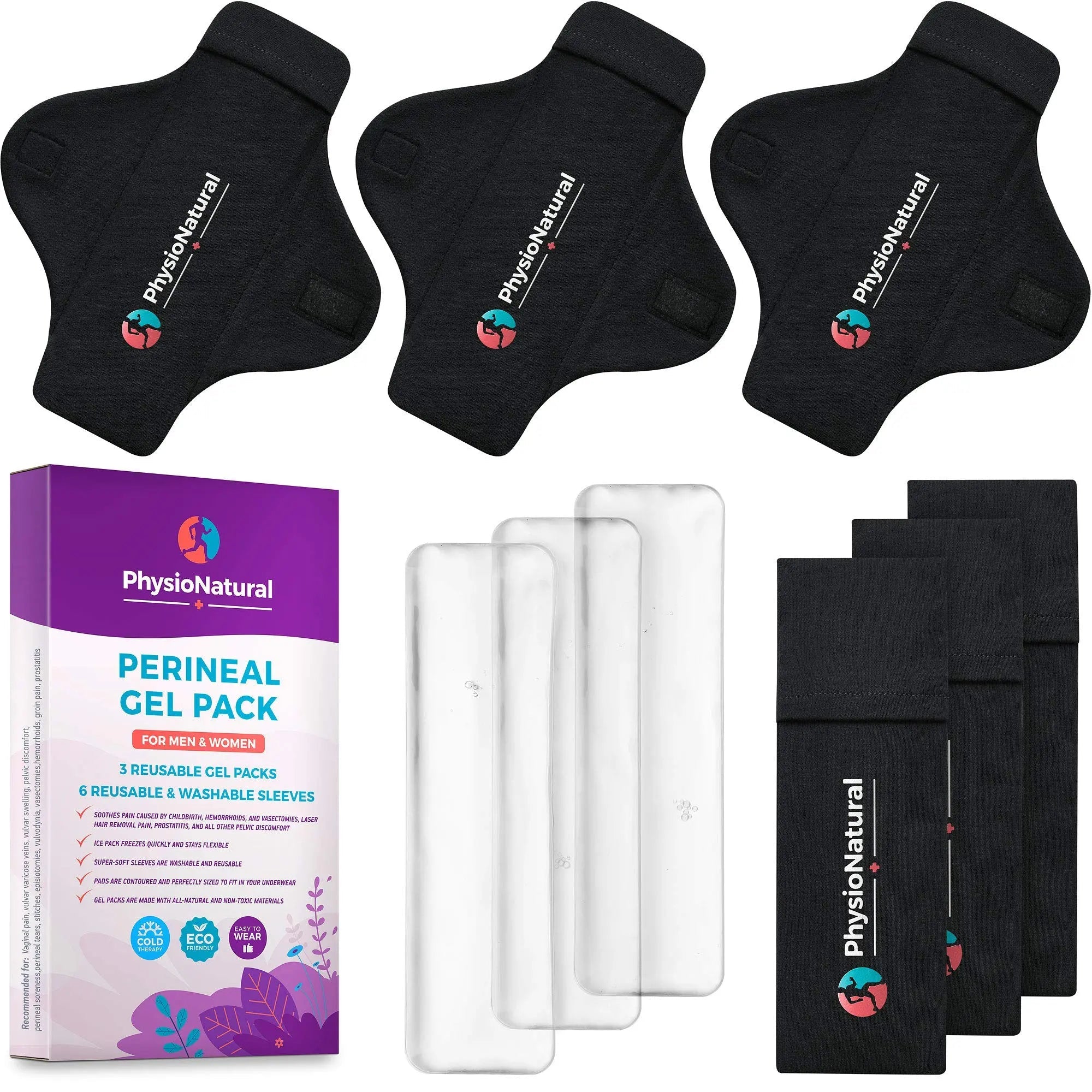 Reusable Perineal Ice Packs with Washable Sleeves – for Hemorrhoids, Postpartum Vaginal Pain PhysioNatural Au supplements