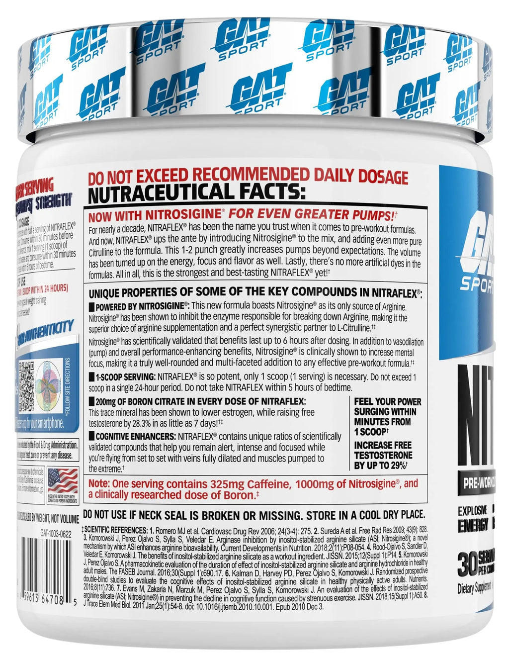 GAT SPORT Nitraflex Advanced Pre-Workout Powder, Increases Blood Flow GAT SPORT Au supplements