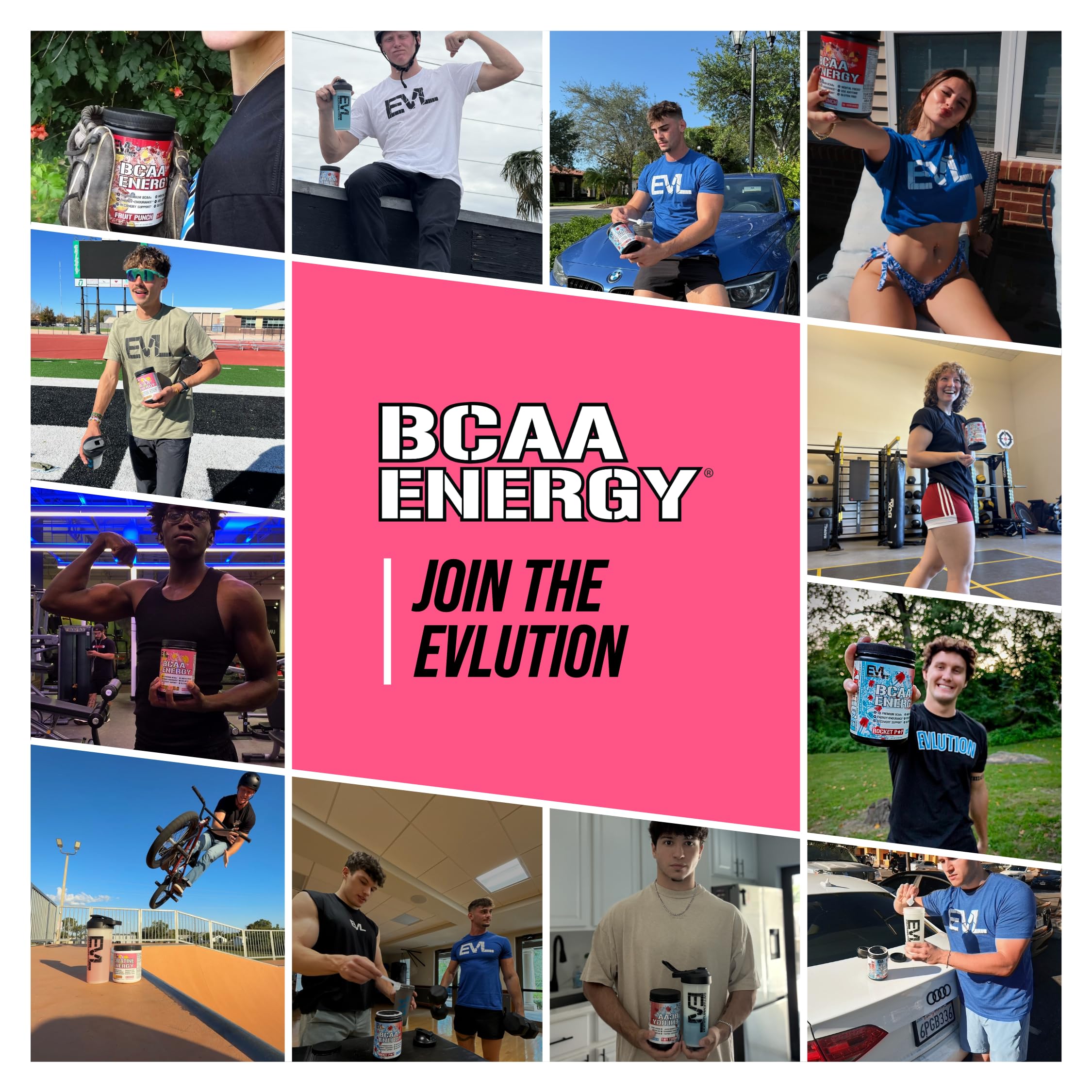 Evlution EVL BCAAs Amino Acids Powder - BCAA Energy Pre Workout Powder for Muscle Recovery Lean Growth and Endurance - Rehydrating Post Workout Recovery