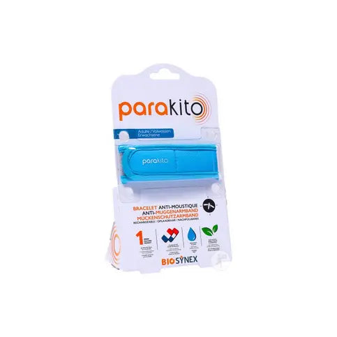 Parakito light blue rechargeable mosquito repellent bracelet PARAKITO Au supplements