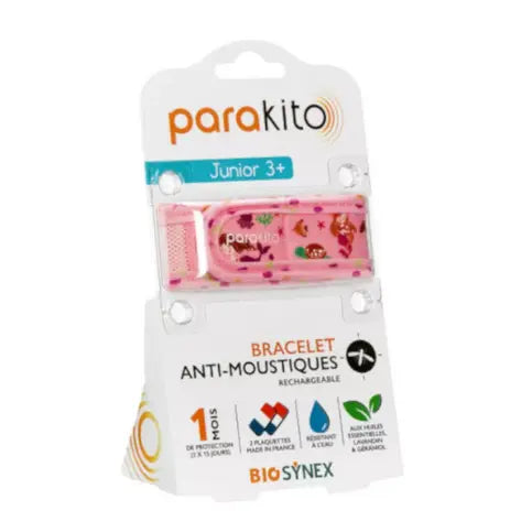 Parakito rechargeable mosquito repellent kid bracelet with "mermaid" patterns PARAKITO Au supplements
