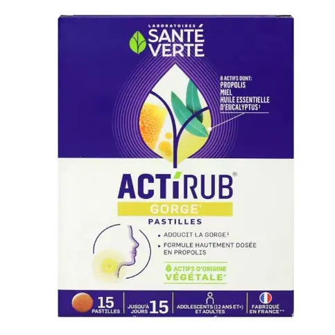 ACTIRUB throat lozenges SANTE VERTE SANTE VERTE Au supplements