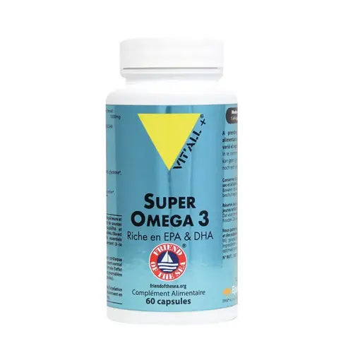 Super Oméga 3 1000mg 60 capsules VIT'ALL+ VIT'ALL+ Au supplements