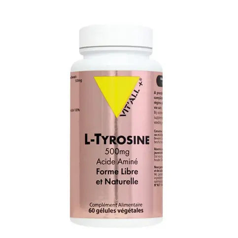 L-Tyrosine 500 mg 60 gélules VIT'ALL+ VIT'ALL+ Au supplements