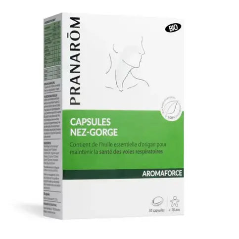 Aromaforce nose-throat capsules organic food supplement - PRANARÔM PRANARÔM Au supplements