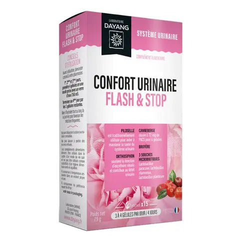 Urinary comfort flash & stop 15 capsules - DAYANG DAYANG Au supplements