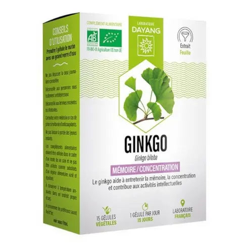 Organic Ginkgo biloba bio 15 capsules - DAYANG DAYANG Au supplements