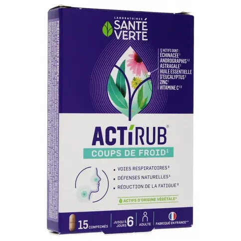 ACTIRUB nose and throat - 15 tablets SANTE VERTE SANTE VERTE Au supplements
