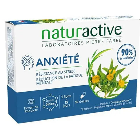 Anxiety: resistance to stress and mental fatigue 30 capsules NATURACTIVE NATURACTIVE Au supplements