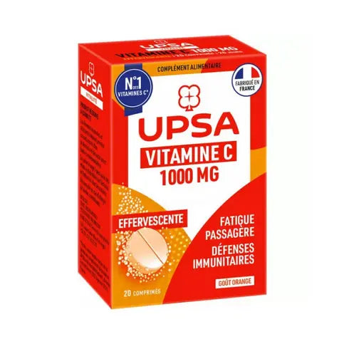 Vitamin C 1000mg - 20 effervescent tablets - UPSA UPSA Au supplements