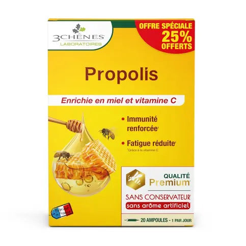 Propolis ampoules LES 3 CHENES 15 ampoules + 5 free LES 3 CHENES Au supplements