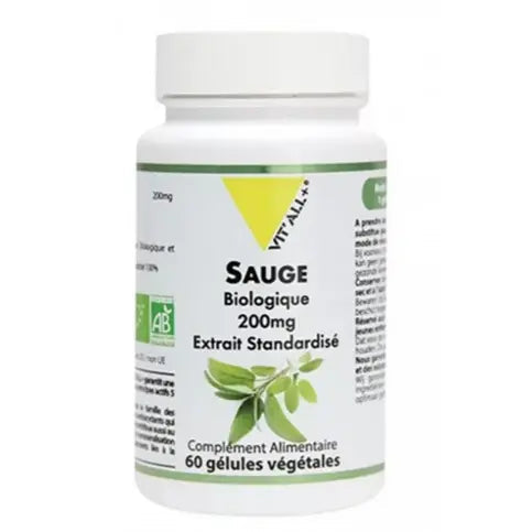 Sauge BIO Extrait standardisé 60 gélules VIT'ALL+ VIT'ALL+ Au supplements
