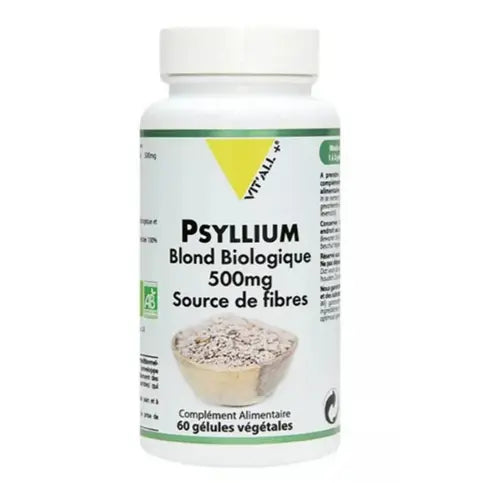Psyllium blond BIO 500 mg 100 gélules VIT'ALL+ VIT'ALL+ Au supplements