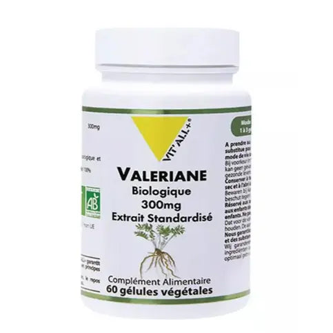 Valériane BIO Extrait standardisé 300 mg 60 gélules VIT'ALL+ VIT'ALL+ Au supplements
