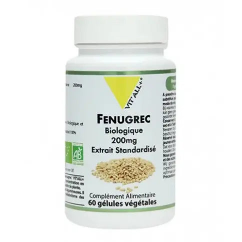 Fenugrec BIO Extrait standardisé 60 gélules VIT'ALL+ VIT'ALL+ Au supplements