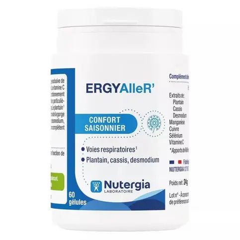 ERGYALLER' seasonal respiratory comfort NUTERGIA Nutergia Au supplements