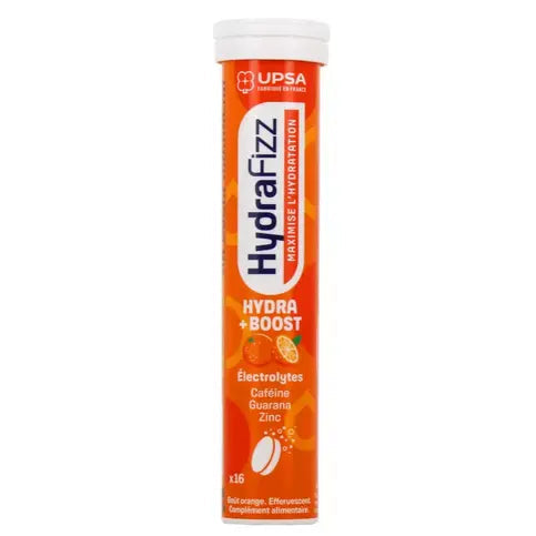 HydraFizz: HYDRA + BOOST orange flavor - 16 effervescent tablets UPSA Au supplements