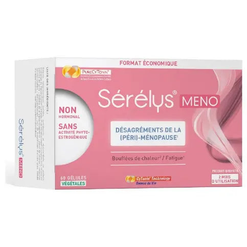 Serelys Meno 60 capsules: discomforts of (peri)-menopause TrustMedUSA Au supplements