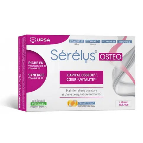 Serelys Osteo 30 capsules: bone capital, heart and vitality UPSA Au supplements