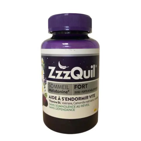 ZzzQuil Sommeil Fort 60 gummies 1.7mg melatonin and herbs TrustMedUSA Au supplements