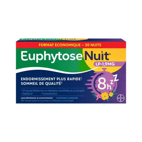 Euphytose Nuit LP 1,9 mg melatonin - 30 tablets TrustMedUSA Au supplements
