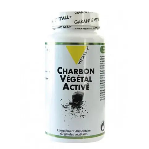 Charbon végétal activé 60 gélules VIT'ALL+ VIT'ALL+ Au supplements