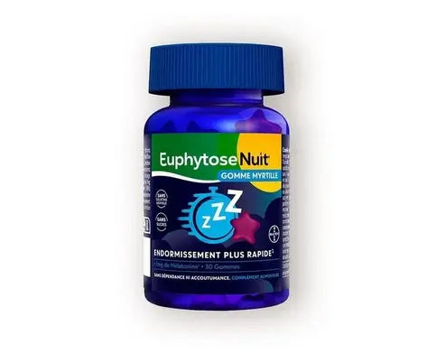 EuphytoseNuit : Sleep Aid Gummies with Melatonin 30 blueberry gummies EuphytoseNuit Au supplements