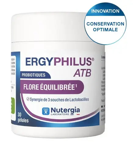 NUTERGIA - Ergyphilus ATB: Probiotic Supplement for Antibiotic Support 30 Capsules Nutergia Au supplements