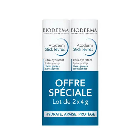 Atoderm ultra moisturizing lip balm set of 2 x 4g - BIODERMA BIODERMA Au supplements