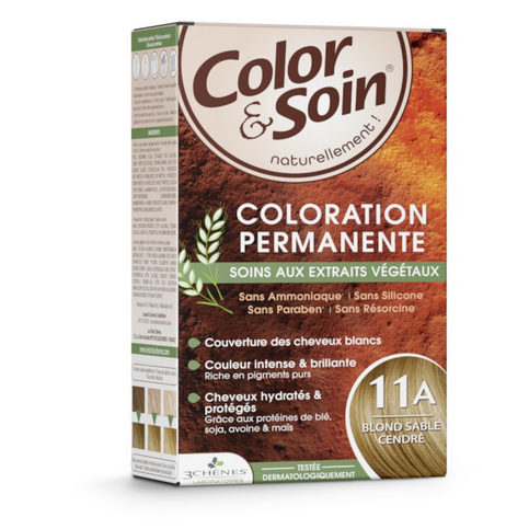 Permanent hair dye 11A sandy ash blond Color&Soin LES 3 CHENES