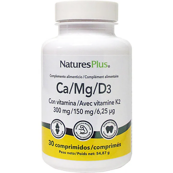 Natures Plus Calcium Magnesium Vitamins D3 and K2 30 tablets
