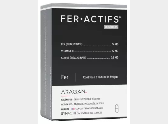 Aragan Synactifs FerActifs 60 Capsules Iron deficiency