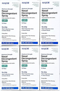Major Nasal Decongestant Pump Spray 1 oz 30ml (6 Pack)