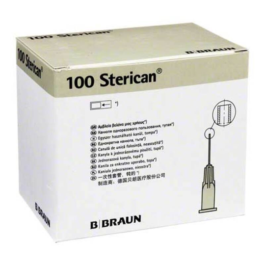 B. BRAUN Sterican disposable cannulas G27 x 1 inch 25 mm x 0.40 mm gray, 100 pcs