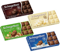 Schogetten German Chocolate Variety Pack, 4x100G - Dark, White, Alpine, Hazelnut