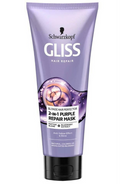 Schwarzkopf Gliss Hair Repair Purple Mask for Blonde and Bleached Hair 200Ml