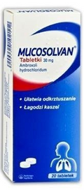 20 Tabs Mucosolvan 30mg Dry Couch / Improves Respiratory Function