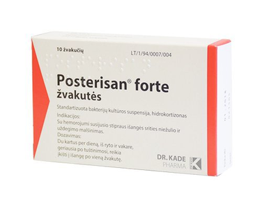 Posterisan Forte Suppositories N10, Hemorrhoids treatment