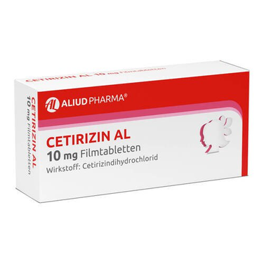 CETIRIZIN AL 10 mg film-coated tablets, 100 pcs